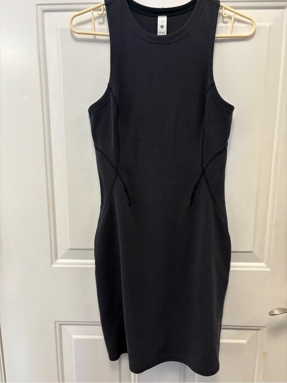 lululemon athletica Ribbed Sleeveless Black Dress